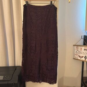 Free People Lace Maxi Skirt - Purple - size M - NWOT